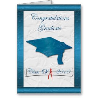 Blue Cap Graduation Invitation Greeting Cards