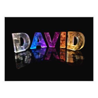 The Name David in 3D Lights (Photograph)
