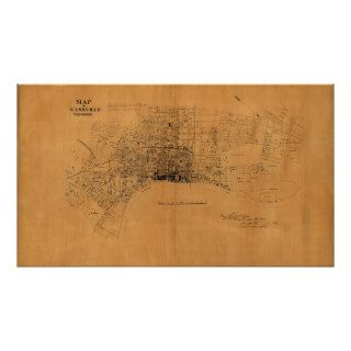 Vintage Map, Nashville, TN Print