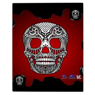 SKULL RED BACKGROUND PRODUCTS PHOTO PLAQUES