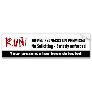 Funny Redneck No Soliciting Sign Bumper Stickers