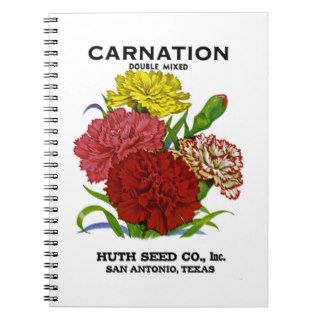 Carnation Vintage Seed Packet Note Books