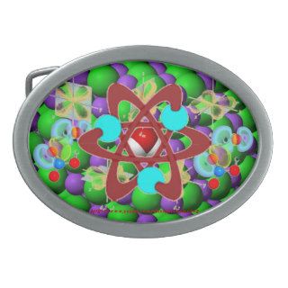 "UNIQUE  CHEMISTRY" OVAL BELT BUCKLE