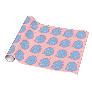 Pink Cats Eye Glasses Wrapping Paper