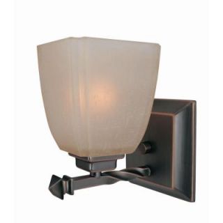 Illumine Designer Collection 1 Light 5 in. Bronze Wall Sconce with Amber Glass Shade CLI LS 16287CP/BRZ