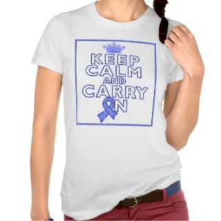 Stomach Cancer Keep Calm and Carry ON Tees
