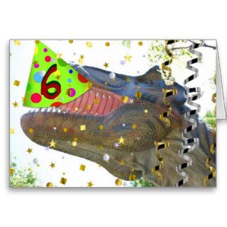 Happy 6th Birthday/Dinosaur Cards