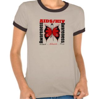 Aids Awareness Butterfly Tshirt