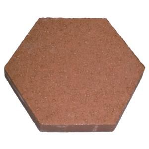 12 in. Hexagon Red Stepping Stone 100003016