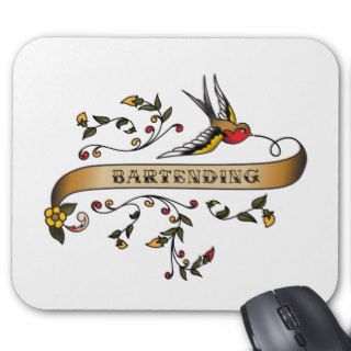 Swallow and Scroll with Bartending Mouse Mats