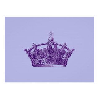 Royal Purple Crown Poster