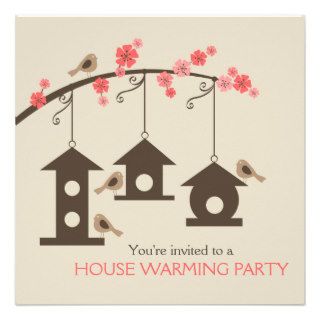 Spring Birdhouse Neighborhood Personalized Invites