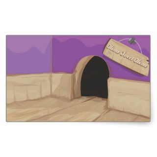 Home Sweet Home   Mouse House Rectangle Sticker