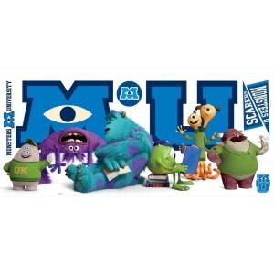 5 in. x 19 in. Monsters University Giant Character Collage Peel and Stick 6 Piece Wall Decals RMK2282GM