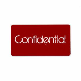 Confidential   Secret Address Label