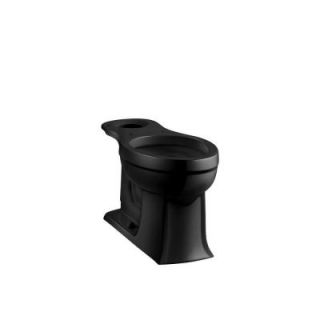 KOHLER Archer Comfort Height Elongated Toilet Bowl Only in Black Black K 4356 7