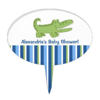 Alligator Baby Shower Cake Topper Pick