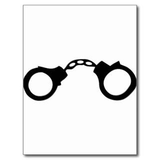 cops handcuffs postcard