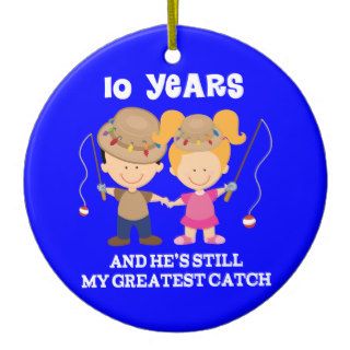 10th Wedding Anniversary Funny Gift For Her Ornament