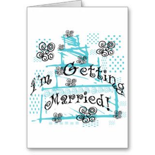 Wedding Cake I'm Getting Married Greeting Card