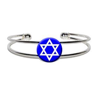 Star of David   Shield Jewish   Novelty Silver Plated Metal Cuff Bangle Bracelet  Other Products  