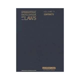 International Encyclopaedia of Laws Contracts (8 Volume Set) Jacques H. Herbots, Prof.Dr Roger Blanpain 9789065449412 Books