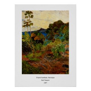 Paul Gauguin's Martinique Landscape (1887) Posters