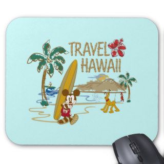 Mickey Mouse Travel Hawaii Mousepads