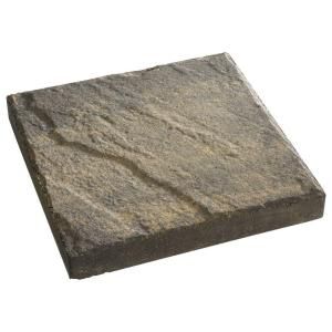Anchor Natural Impressions 12 in. x 12 in. Charcoal/Tan Square Slate Top Concrete Patio Stone 608341CHT