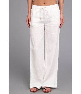 MICHAEL Michael Kors Linen Wide Leg Pant Womens Casual Pants (White)