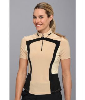 DKNY Golf Paula S/S Top Womens Short Sleeve Pullover (Bone)