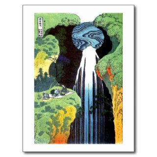 Hokusai Amida Waterfall Fine Art Post Cards