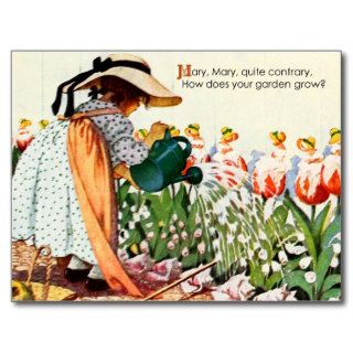 Mary, Mary, Quite Contrary Post Card