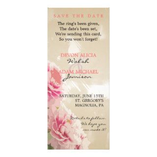 Chic Peony Floral Wedding Save the Date Custom Invitation