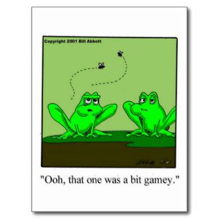 Funny Frog Cartoon Gift Postcard