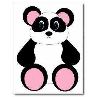 Sweet Cartoon Panda Bear Post Cards