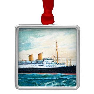 S.S. Berlin Vintage Passenger Ship Christmas Tree Ornaments