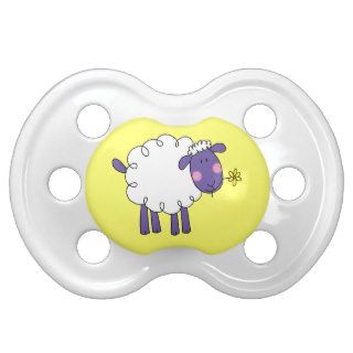 Woolly sheep baby pacifiers