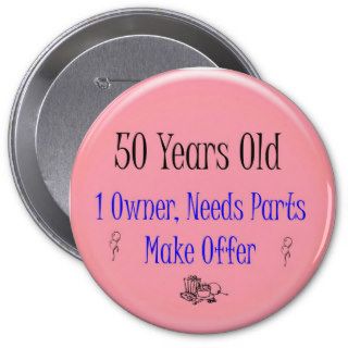 50th Birthday Pins
