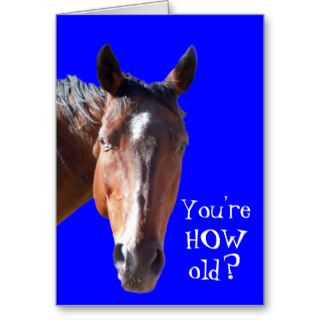 Cute Getting Older Birthday Horse Western Card