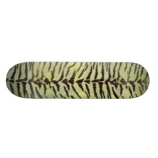 Tiger Skin Print in Lime Chartreuse Skate Deck