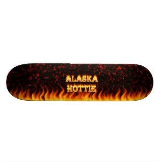 Alaska hottie fire red marble skateboard