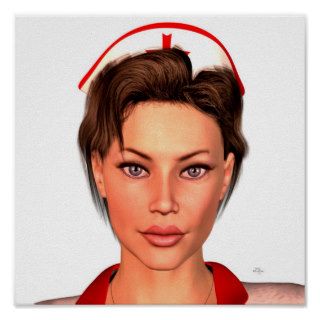 Pinup Nurse Susan Portrait Print