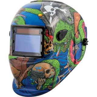 Shop Iron Variable Shade Auto Darkening Welding Helmet   Pirate Graphics, Model