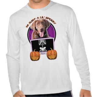 Halloween   Just a Lil Spooky   Labrador Chocolate T shirts