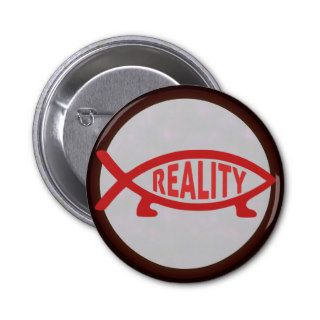Reality Darwin Fish Pin back Buttons
