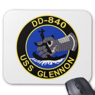 DD 840 USS GLENNON Destroyer Ship Military Patches Mousepad