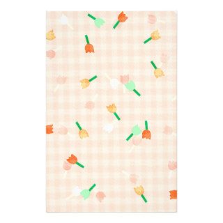 Peach Tulip Scrapbook Page Custom Stationery