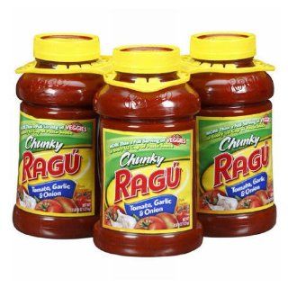 Ragu Chunky Tomato, Garlic & Onion   3/45 Oz.  Garlic Spices And Herbs  Grocery & Gourmet Food