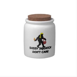 Sassy Squatch Don't Care Candy Jars